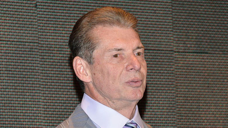 Vince McMahon during a press conference