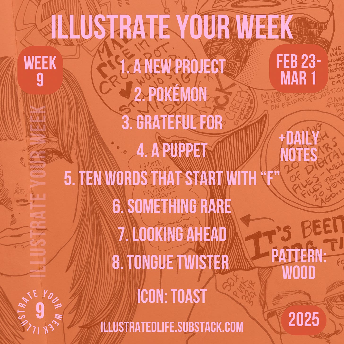 Week 9 illustrate your week prompts 