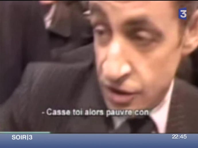 Nicolas Sarkozy : "Casse toi pauvre con" | INA