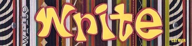 The word "write" painted in a graffiti font.
