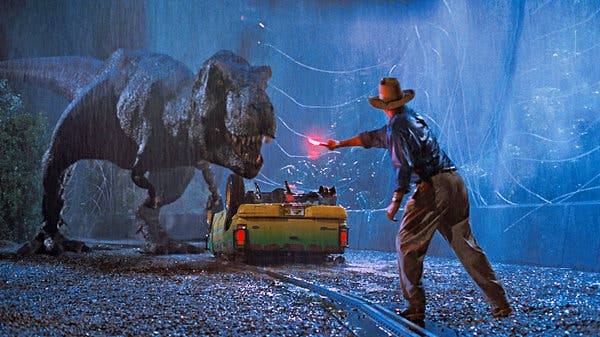 A scene from “Jurassic Park.”