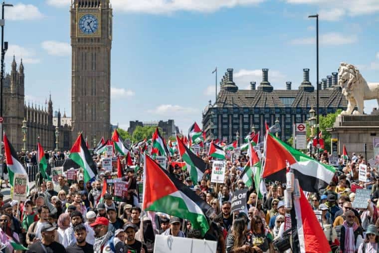 A sea of solidarity on the Palestine march in London 