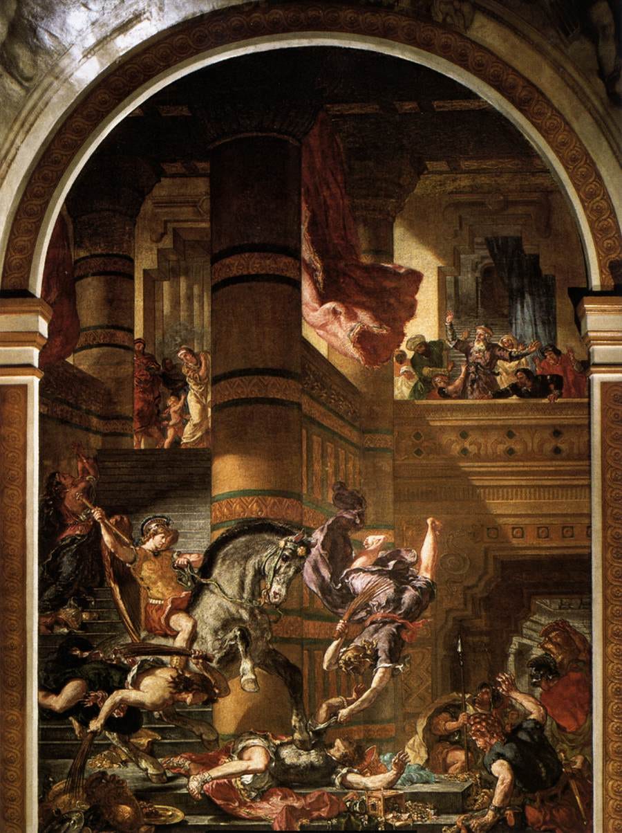 File:Eugène Delacroix - Heliodoros Driven from the Temple - WGA06222.jpg -  Wikimedia Commons