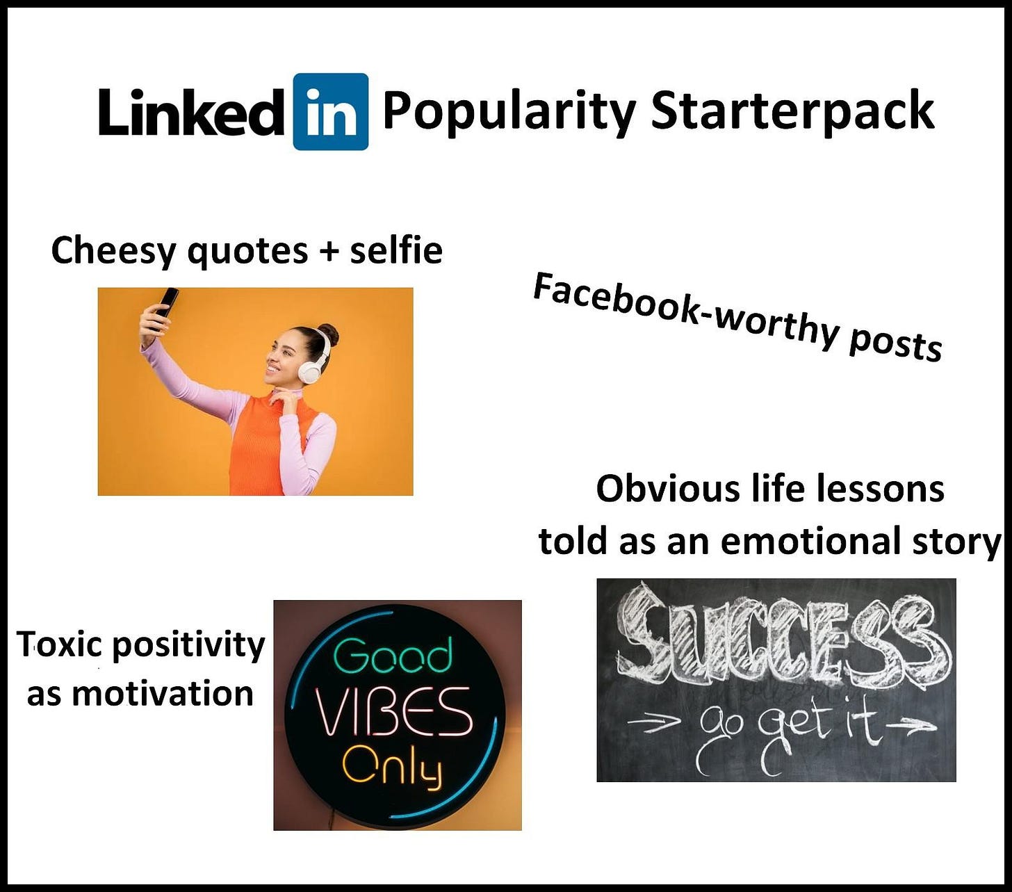 Linkedin popularity starterpack | /r/starterpacks | Starter Packs | Know  Your Meme