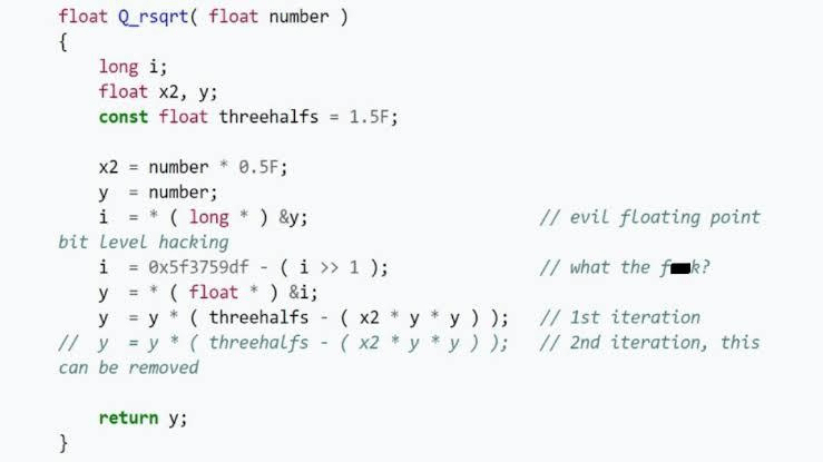 Has anyone ever had a eureka moment like the fast inverse square root? :  r/Python