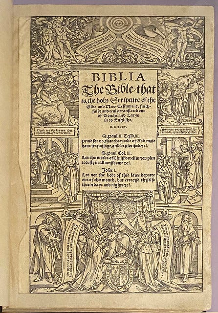 Hans Holbein the Younger | Coverdale Bible, 1535. Title page… | Flickr