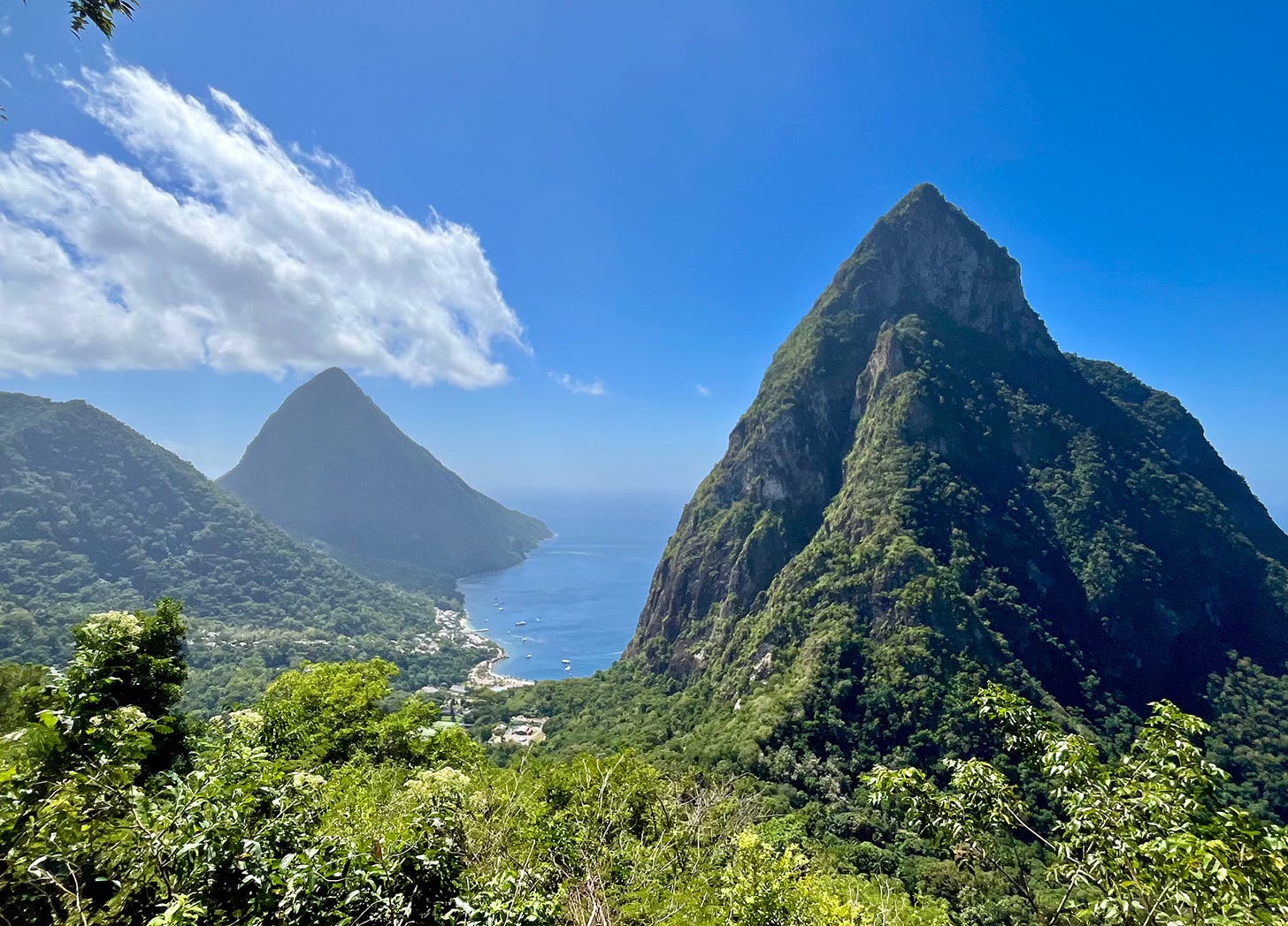 Petit and Gros Pitons in St. Lucia