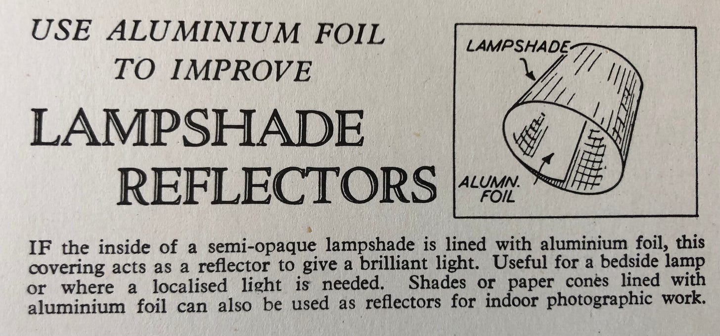 Title: Use aluminium foil to improve lampshade reflectors