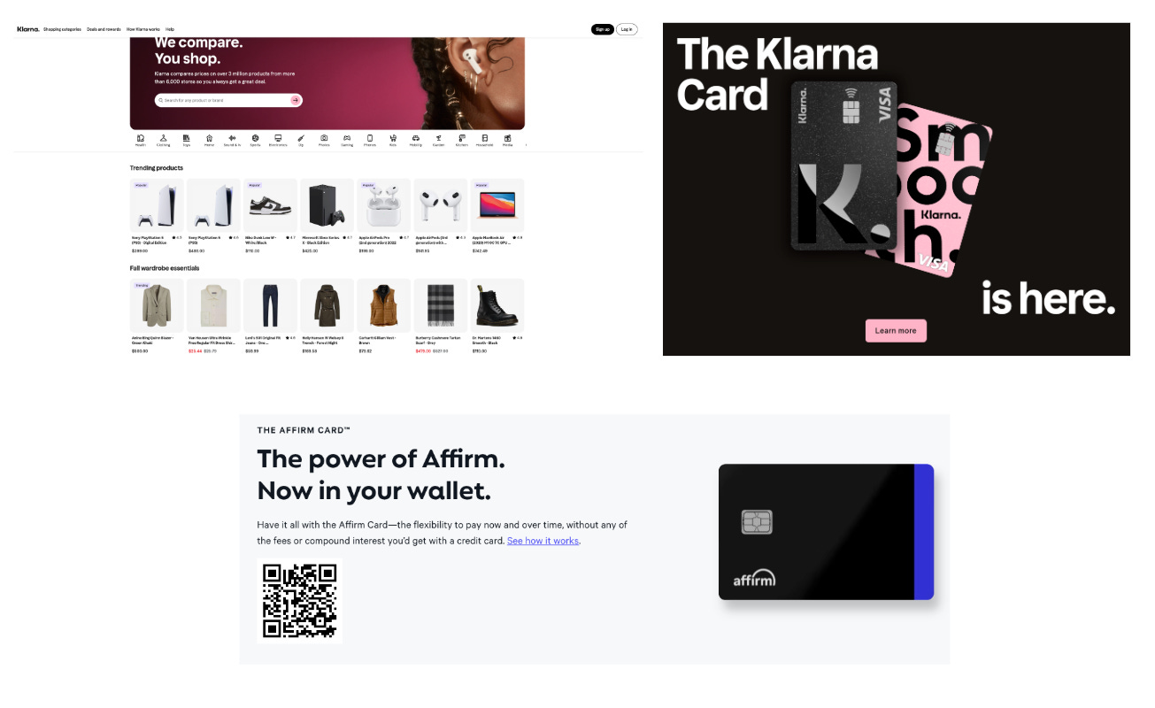 Klarna and Affirm’s attempt at differentiation