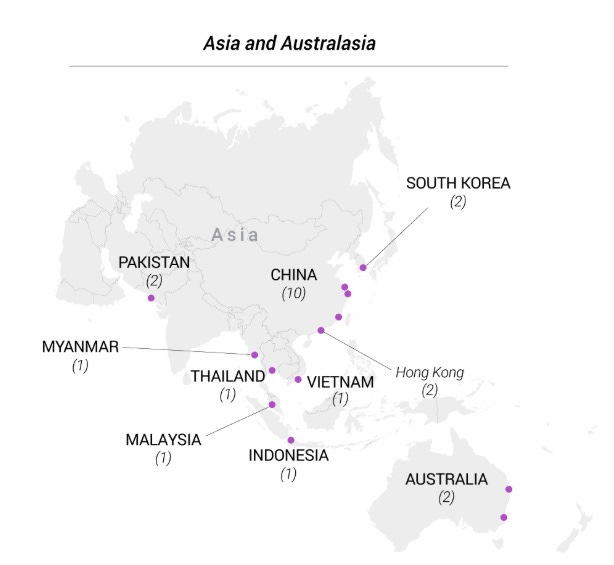 A map of the world with purple dots

AI-generated content may be incorrect.