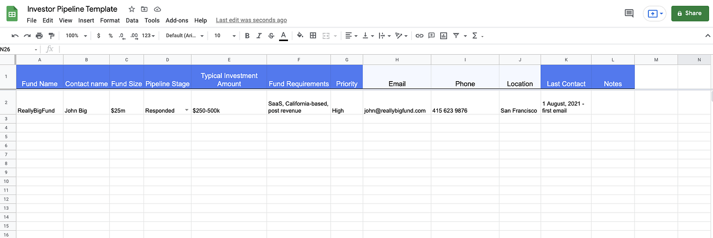 How to Build Your Investor Pipeline (Free Template) - Finmark