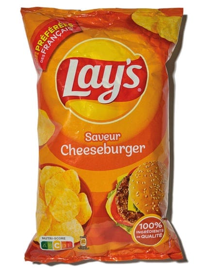 A packet of Saveur Cheeseburger Lay’s