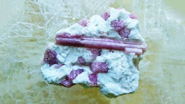 Pink Tourmaline in White Quartz