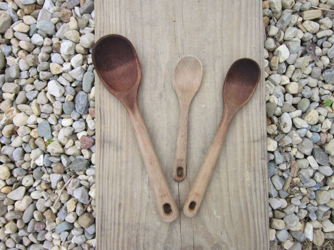 Set of latex free, non toxic wooden spoons.