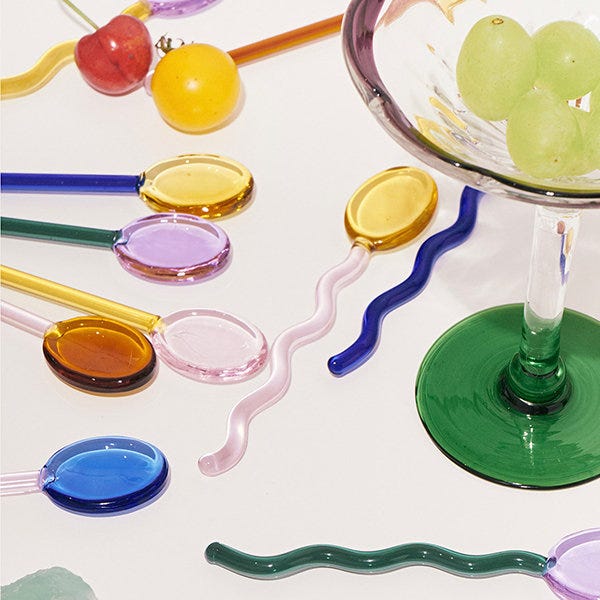 Lollipop Inspired Glass Spoon image