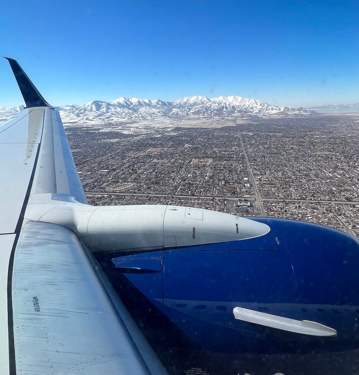 The views flying into Salt Lake City were spectacular.