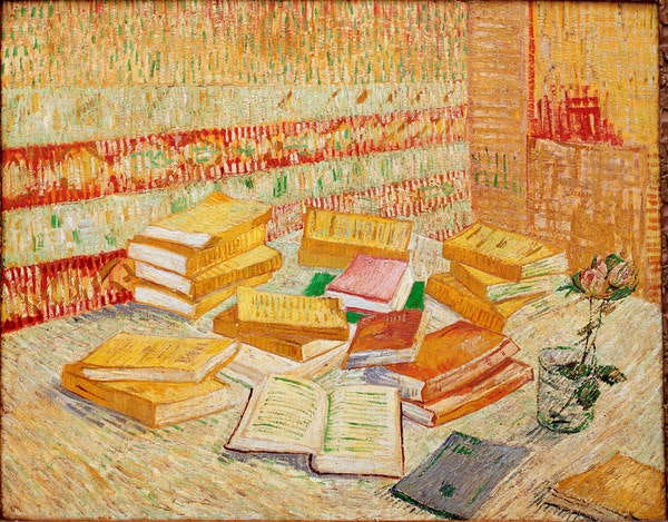 The Yellow Books or Parisian Romances Painting by Vincent Van Gogh  (1853-1890) 1887 Dim. 73x93 cm Baden-Baden, private collection