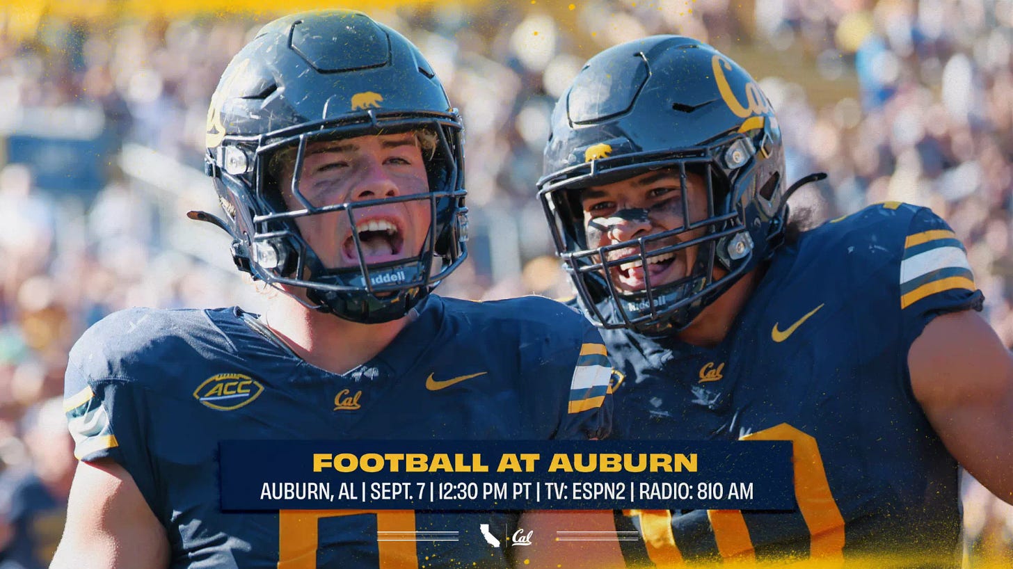 Cal Travels To Auburn For First Time