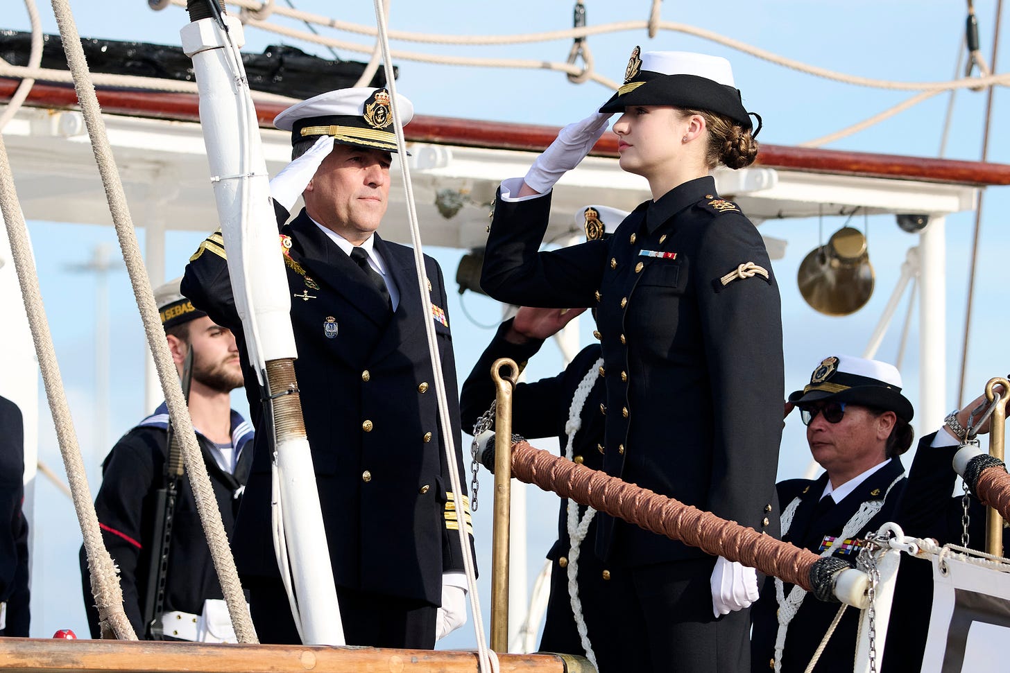 Princess Leonor on board naval training ship