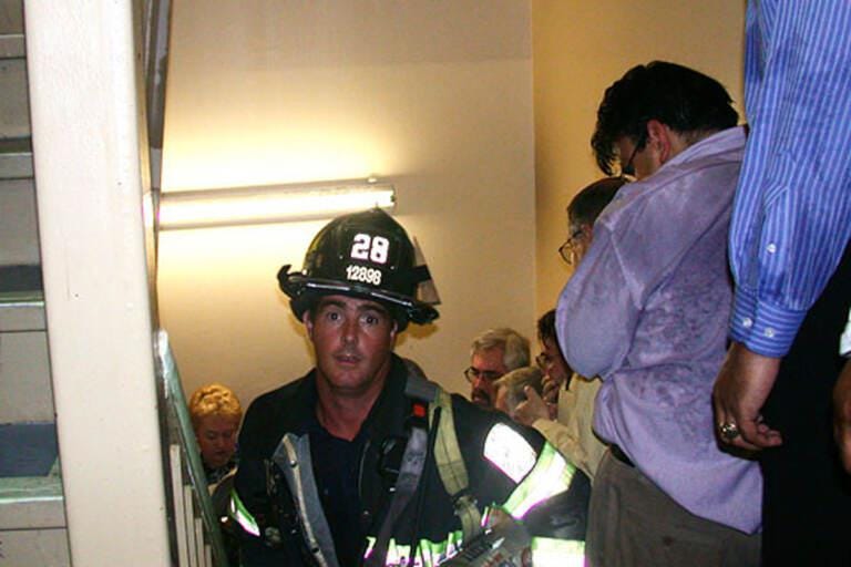 does anybody know who this fireman is? it was taken in the north tower on  9/11 and I have always wondered if he survived : r/Firefighting