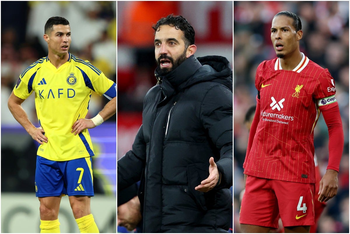 Cristiano Ronaldo, Ruben Amorim and Virgil van Dijk