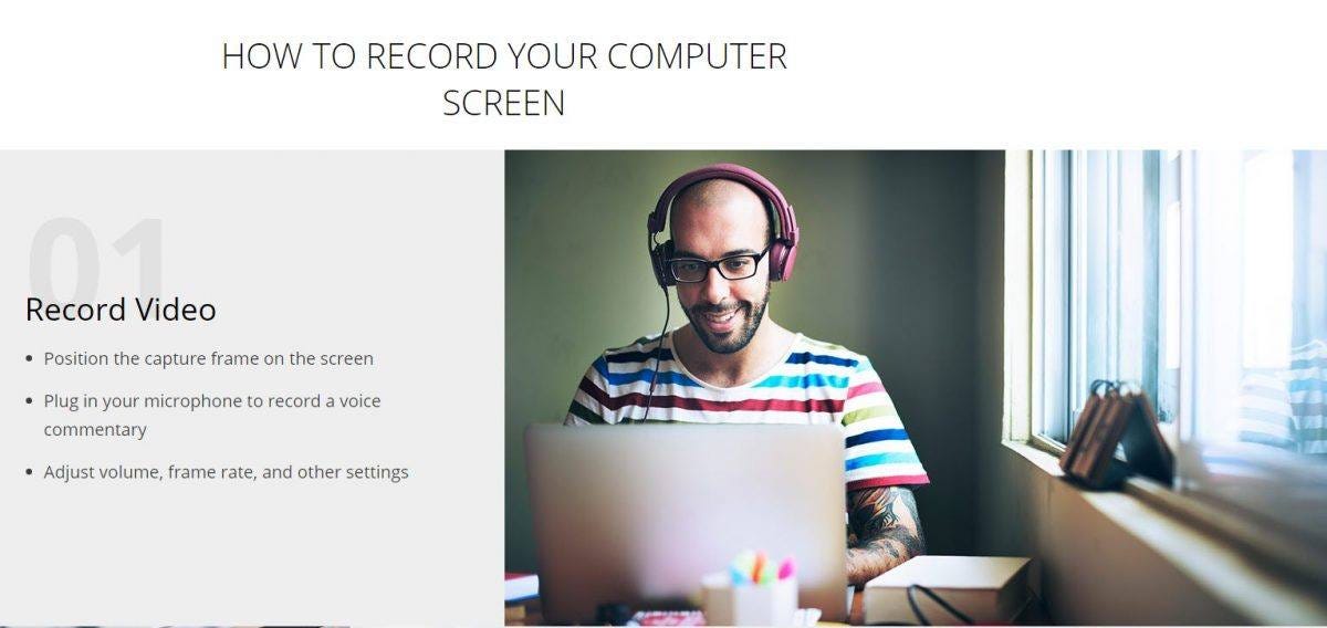 step 1 record video screen