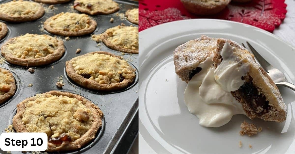 Bakes Mince Pies with a Streusel topping.