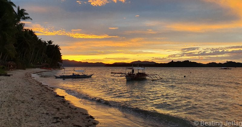 Sunset near Port Barton, Palawan, Philippines