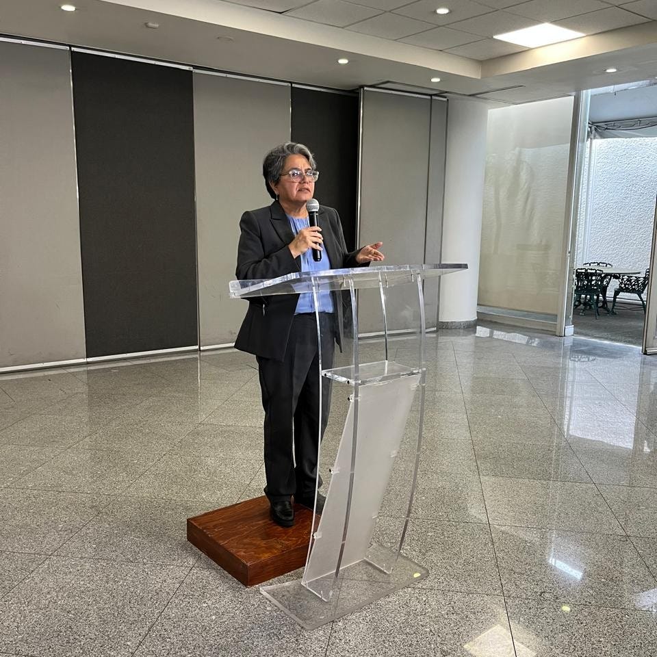 Raquel Buenrostro Sánchez, titular de la Secretaría Anticorrupción y Buen Gobierno, en conferencia de prensa el viernes 21 de marzo en las instalaciones del Inai, en la Ciudad de México. Foto: JSG Raquel Buenrostro Sánchez, titular de la Secretaría Anticorrupción y Buen Gobierno, en conferencia de prensa el viernes 21 de marzo en las instalaciones del Inai, en la Ciudad de México. Foto: JSG