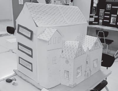 Three story paper house