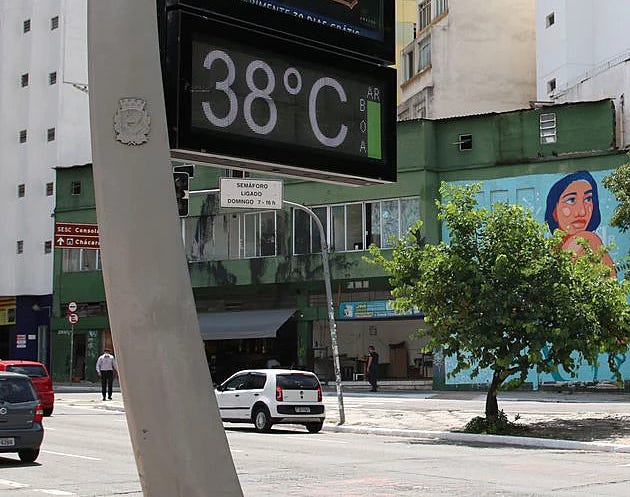 Cidades das regiões Sudeste e Centro Oeste registraram temperaturas próximos dos 40°C Foto: Reprodução internet
