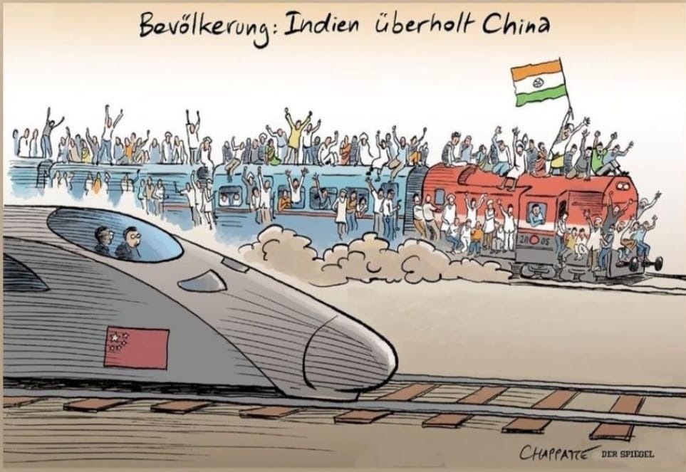 Ashis Basu 🇨🇦 on Twitter: "German press cartoon depiction of Indian  population overtaking Chinese.. https://t.co/QyYdxQnhXX" / Twitter