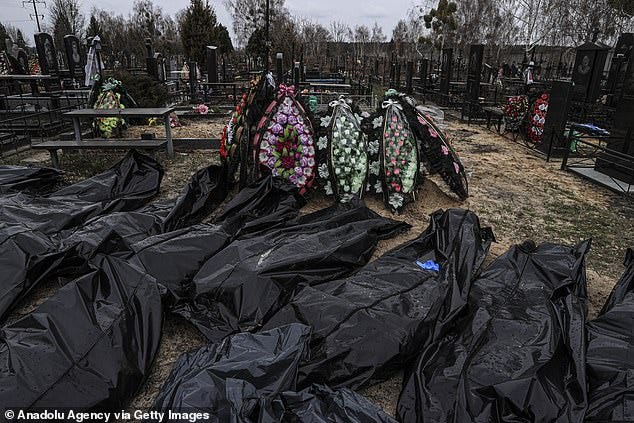 Ukrainian officials discover more than 1,200 bodies in mass graves in villages near the Kyiv ...