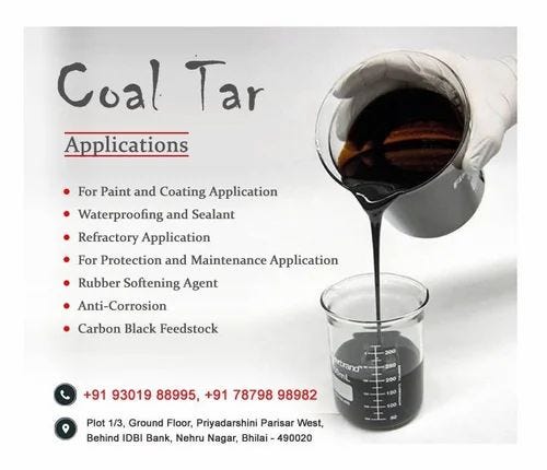 Bhilai Cement Liquid Dehydrated Coal Tar, Packaging Type: Drum, Grade: High  Grade at Rs 51000/tonne in Bhilai