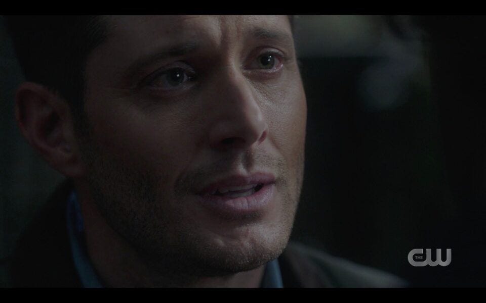 SPN Dying Dean Winchester sad look to SAm