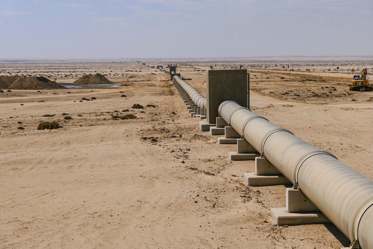 Water pipeline in the desert
