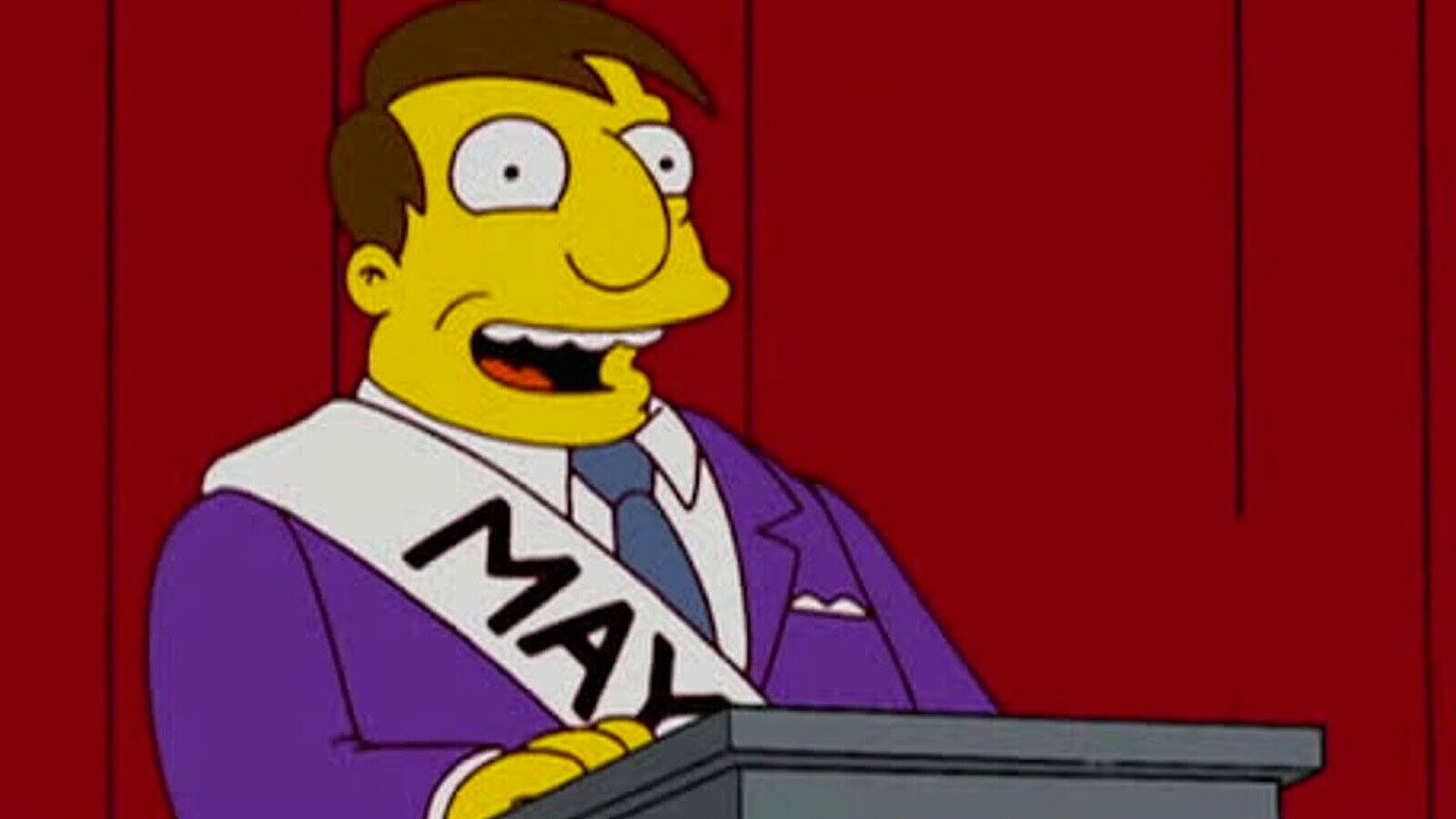 Mayor Quimby, a character from The Simpsons