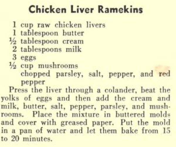 chicken liver ramekins