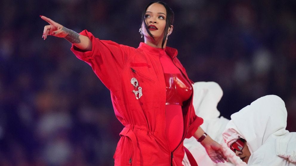 Review: Rihanna shines in singular Super Bowl halftime show - ABC News