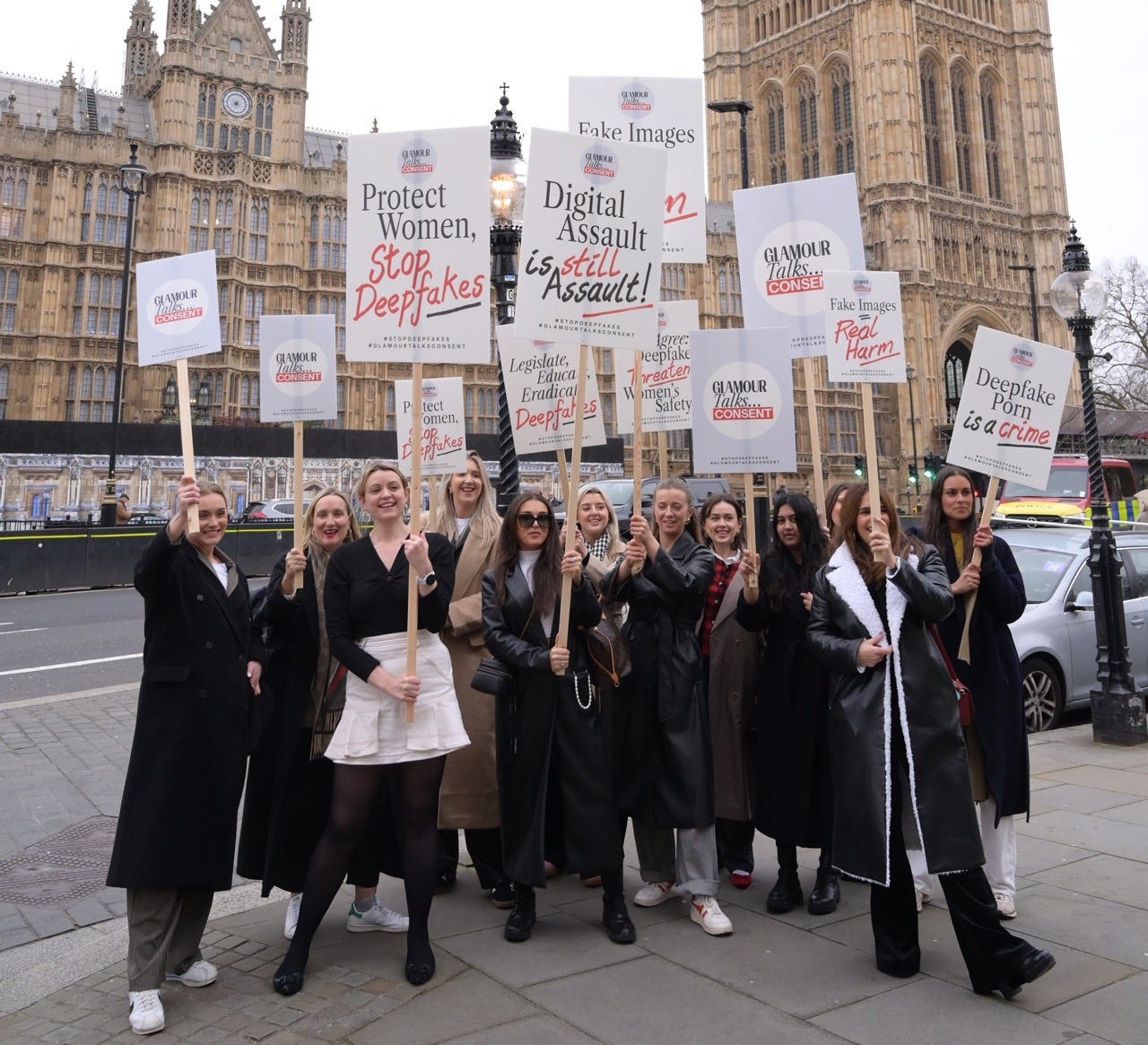 Team GLAMOUR taking our campaign to parliament.