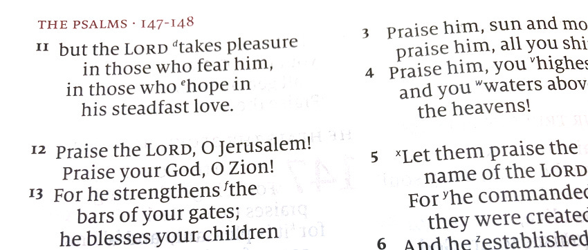 "but the LORD takes pleasure in those who fear Him..." Psalm 147:11
