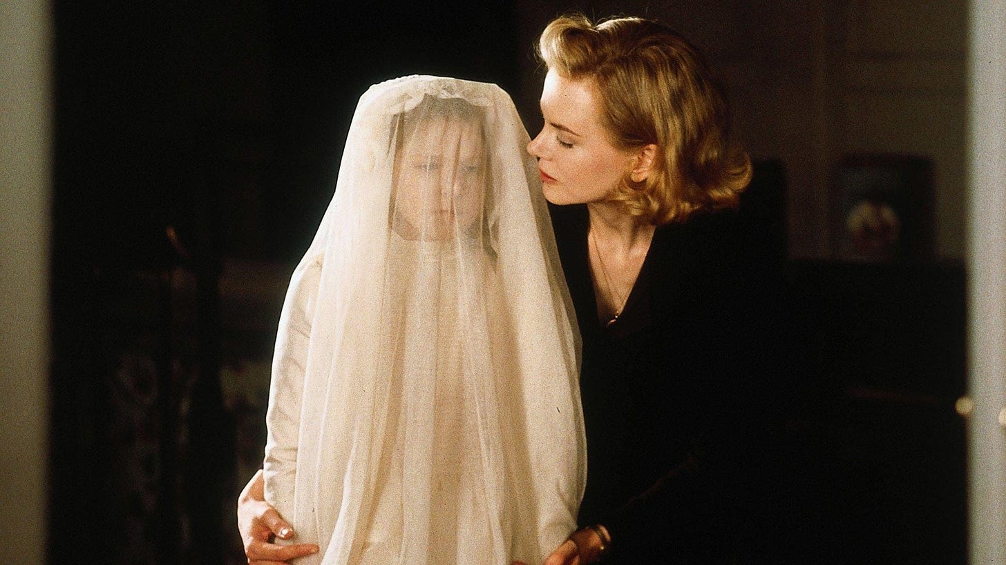 Alakina Mann and Nicole Kidman in The Others