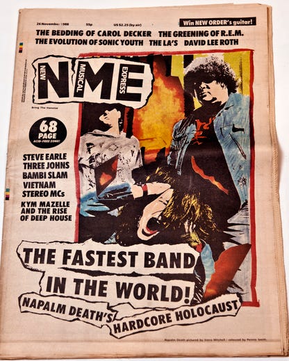 Napalm Death on NME in 1988