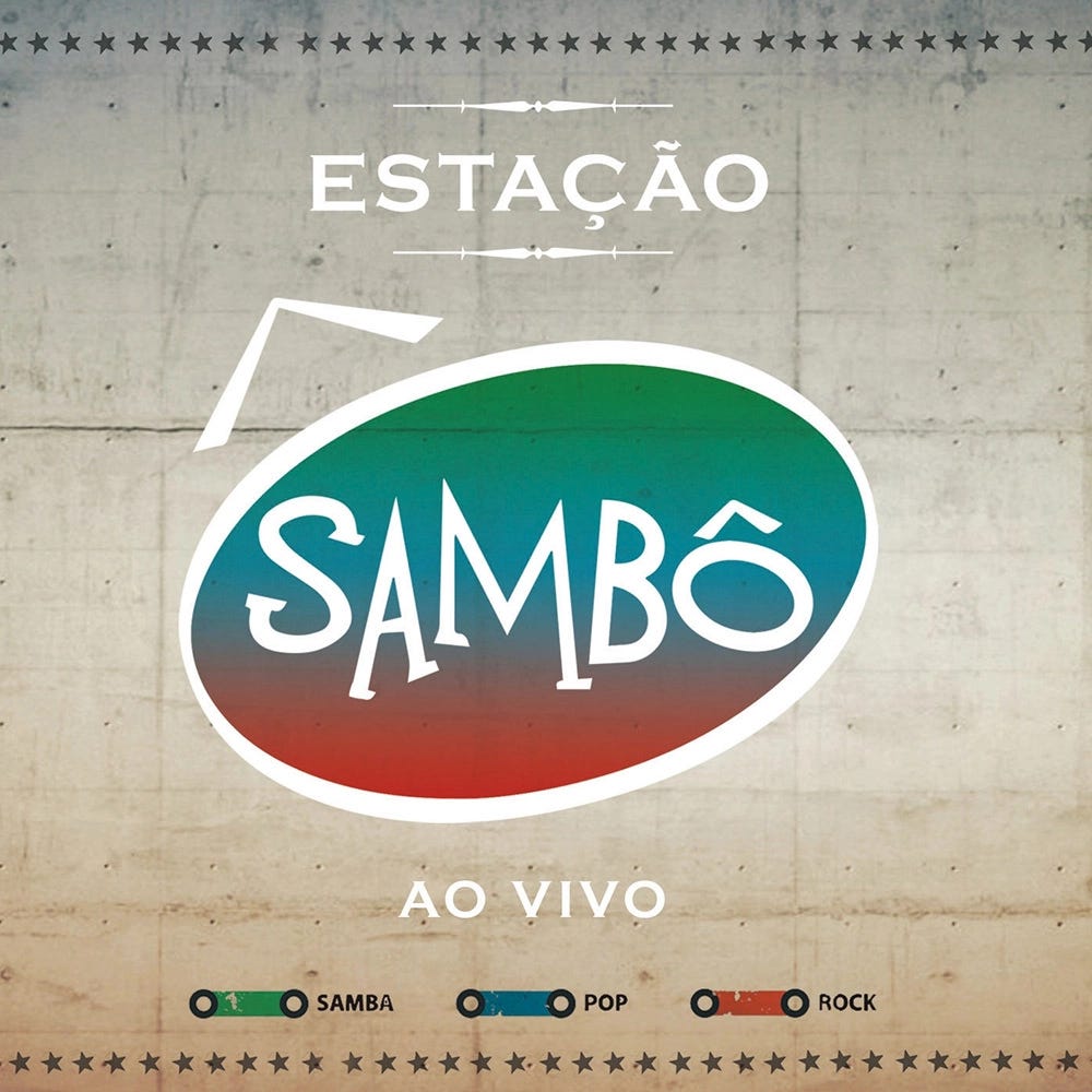 Capa do CD da banda Sambô chamado Estação - ao vivo.