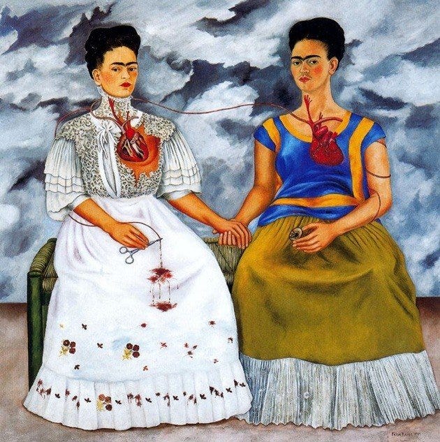 Quadro As Duas Fridas de Frida Kahlo (e seu significado) - Cultura Genial