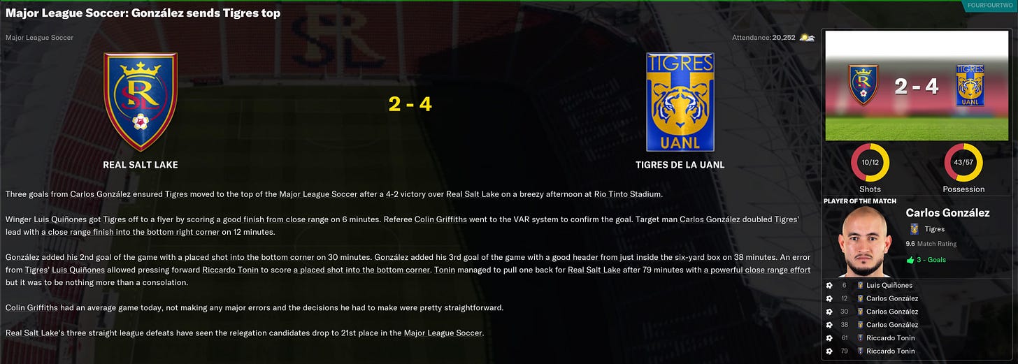 Football Manager 2021 Match Review