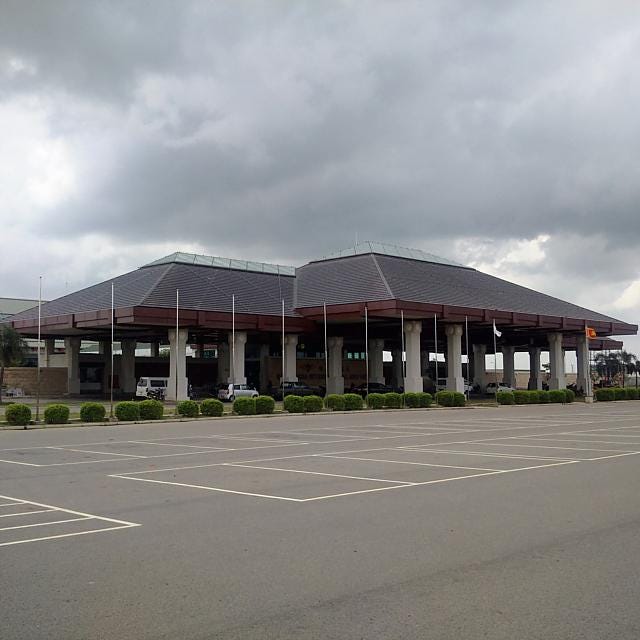 The outside of Mattala Rajapaksa International Airport. Image: Wade Shepard.