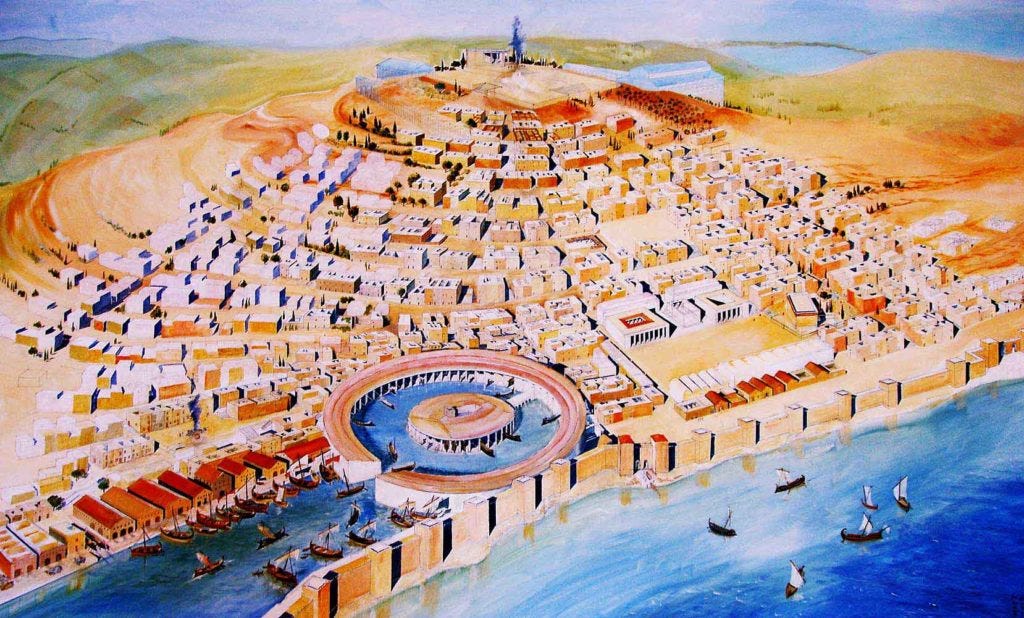 The Carthage of the Punic Wars was founded by the Phoenicians of Tyre.