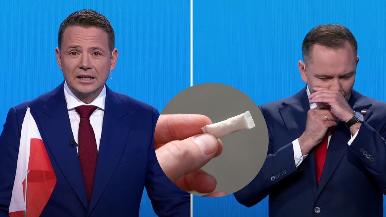 Wybory prezydenckie w Polsce 2025. Podczas debaty prezydenckiej w TVP Karol  Nawrocki zażył snus. Czym są snusy? Skąd pochodzi snus i jak działa? | TVP  INFO