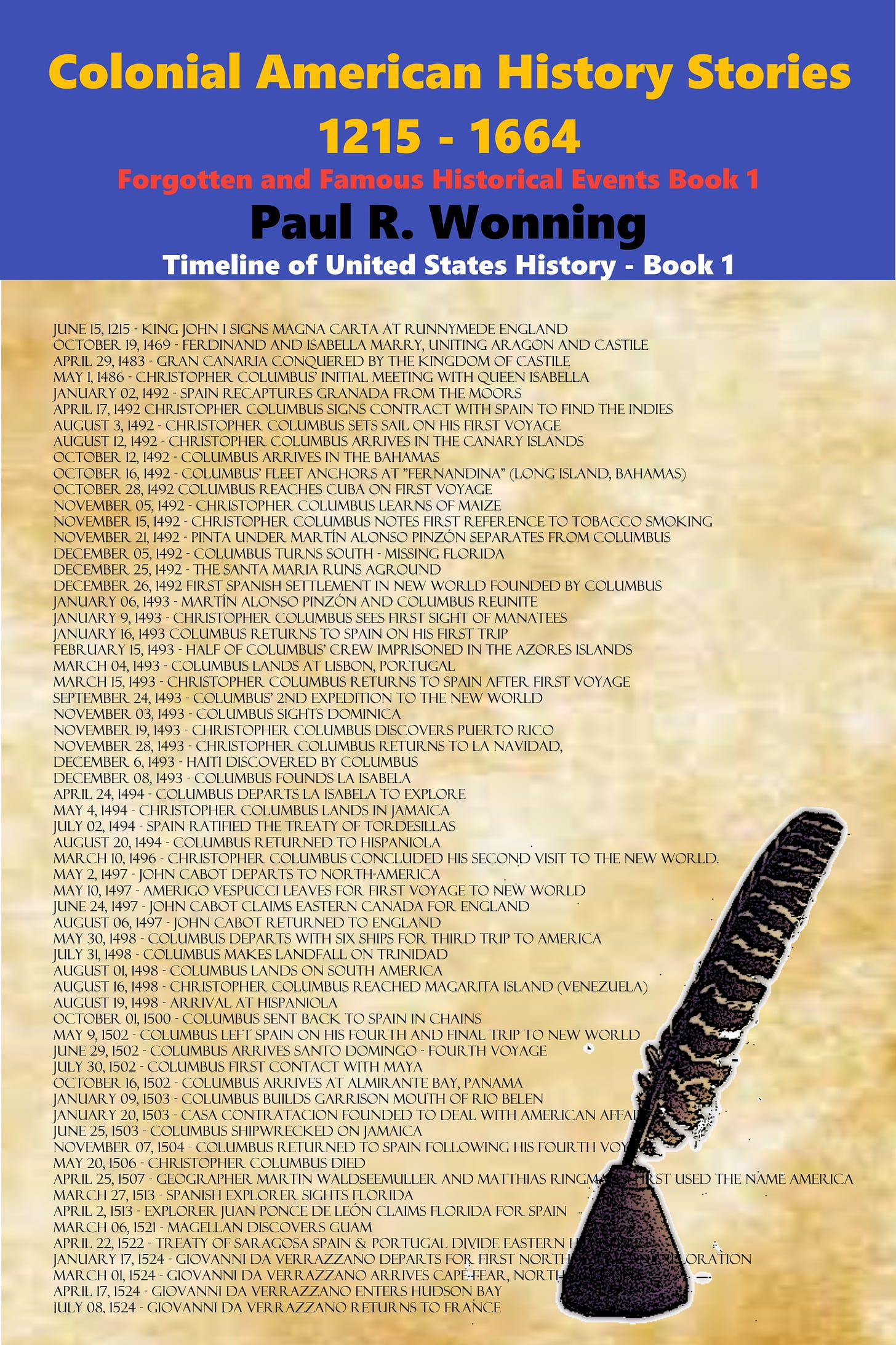 Colonial American History Stories – 1215 – 1664